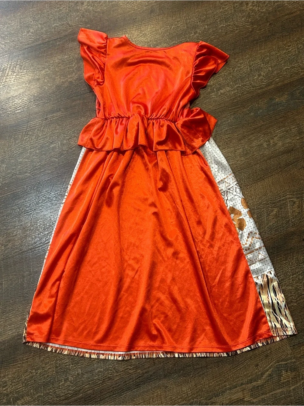 Disney Girls Red and Cream Moana-Style Nightgown